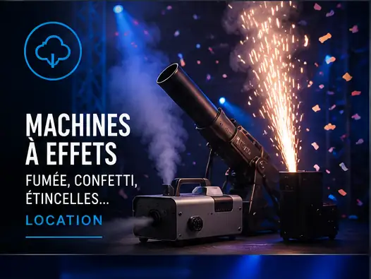 Location de 4 machines à étincelles froide